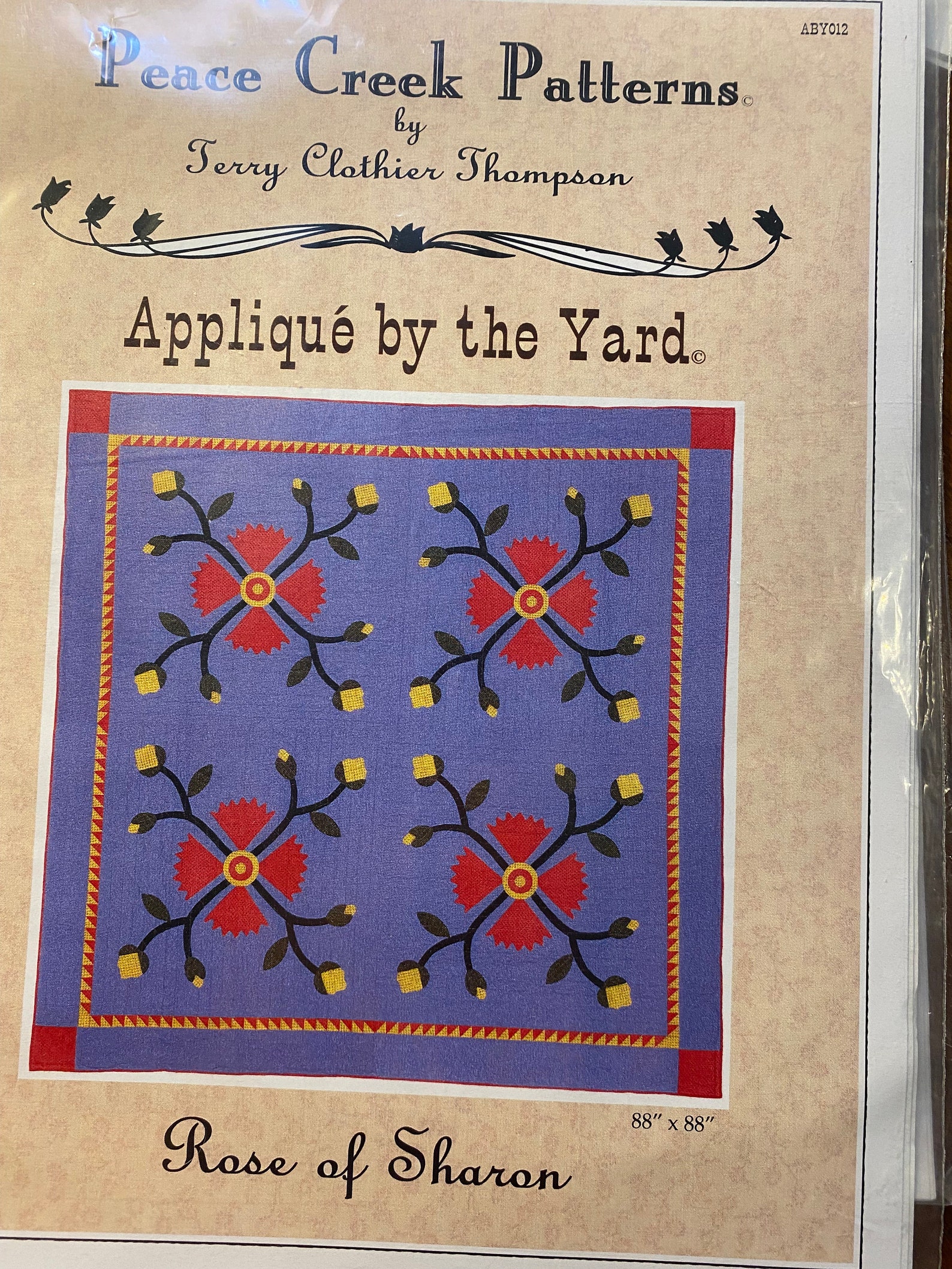 Terry Search Pattern Applique Quilt Block Patterns - Choose: Prairie Rose, Rose Tree, Rose ...