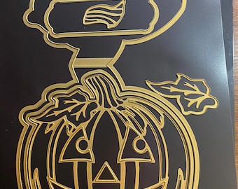 Halloween Pumpkin Easel Card Metal Die  -  paper crafting, print making, card making - Anna Griffin -