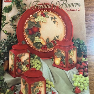 A Festival of Flowers V 2- Leila Lundberg - 2001 -  Designs for Canvas -  Wood Painting Technique Decorative Folk Art Tole