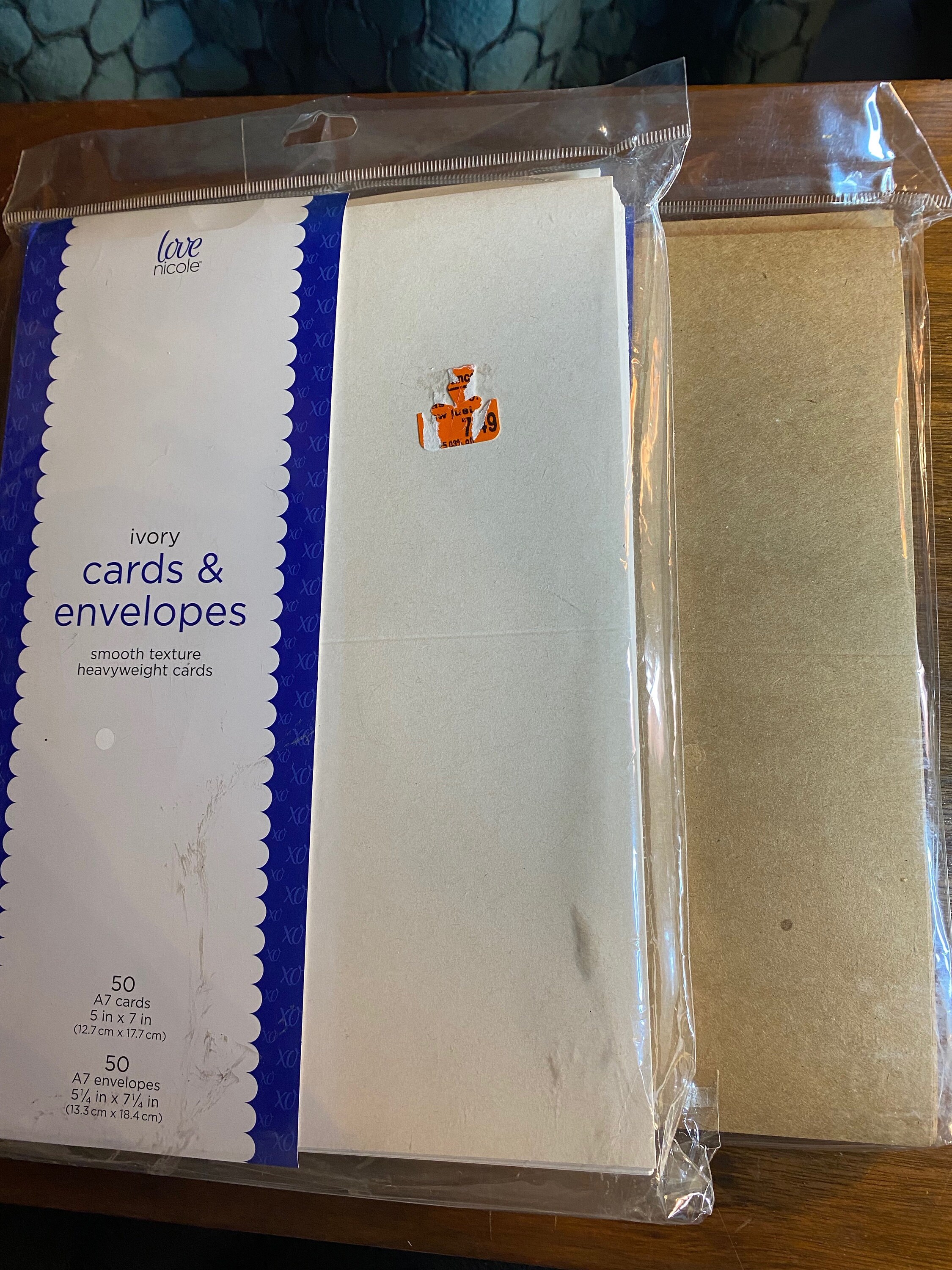 Blank / Plain Cards With Envelopes - Size A7 (5" X 7") - Set of 50 ...