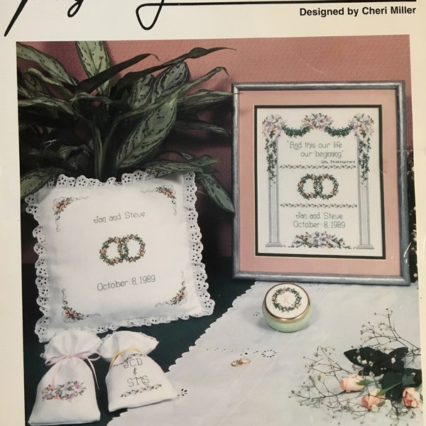 Our Beginning - Imaginating Needlework Book 63 Cheri Miller Designs Counted Cross Stitch - Counted Thread Stitch - Bridal Wedding Day