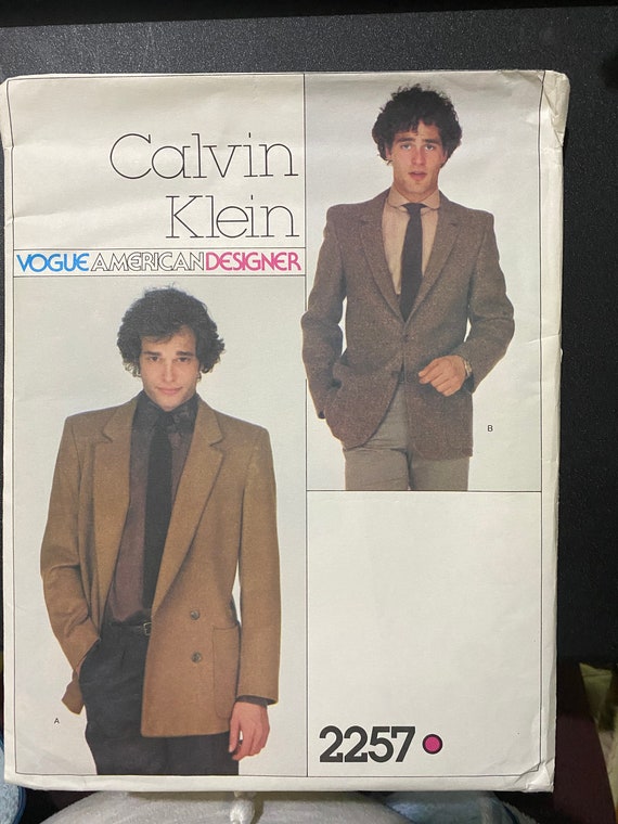 Calvin Klein men\'s Sport Pattern Jacket uncut Designer 2257 Original Etsy American 44 - designer Size Vogue