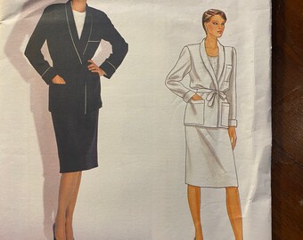 Ann Klein - Giacca / Cintura / Camicia Vogue American Designer 1075 Modello (non tagliato) Taglia 12 (American Designer Original)