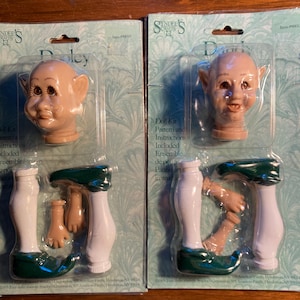 Leprechaun / Elf 12" Doll Kit  - Pick: Dandy or Dooley- Unopened Vinyl Head, Arms & Legs with Body Pattern - New - Syndee's Crafts