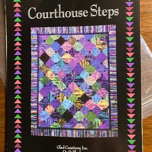 Courthouse Steps - Quilt Pattern -  Glad Creations, Inc. GC112 - Quilt Block -   quilt designs / instructions - Size 68&quot; x 86&quot; uncut