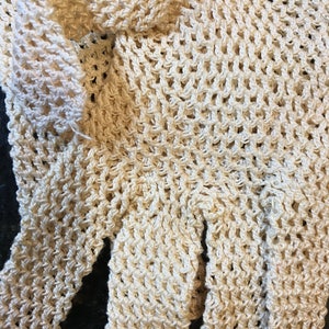 GLOVES Crochet Great Grandma's Vintage XS 10 overall length image 3