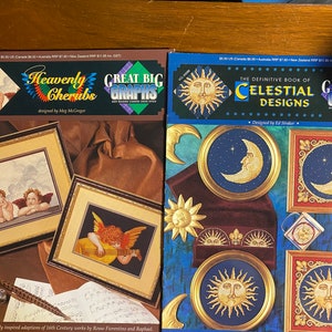 Great Big Graphs Choose: Celestial Designs or Heavenly Cherubs - Cross Stitch Chart (Pattern) Embroidery- E Straker | Meg McGregor
