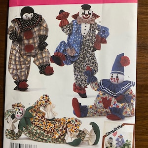 Dekoratives Clown Schnittmuster Simpel 2954 (ungeschnitten) 2008 Stoffpuppe mit Styroporkopf