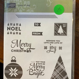 Stampin UP Weihnachten Roter Gummi Stempel Block Set - Neu / Wenig Gebraucht - Papierbasteln, Druck machen, Karten machen, ideal für Kinder