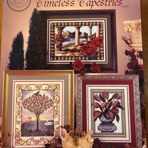 Kolekcja Timeless Tapestries - Ulotka z robótkami ręcznymi - Cross My Heart 204 - Schemat haftu krzyżykowego z nicią liczoną - 1999
