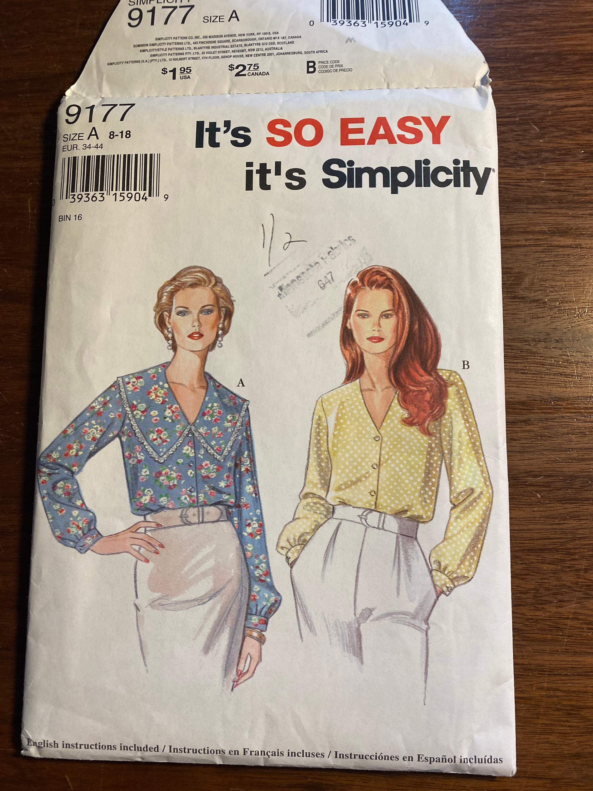 Simplicity 9177 - Etsy