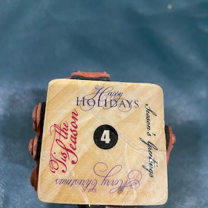 Christmas Holiday Sayings Rubber Stamp Block - paper crafting print making card making great for kids - 1 1/2&quot; x 3&quot;