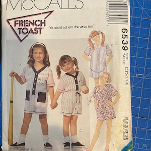 Rompers Shirt and Shorts Toddler Girls - Pattern - McCall&#39;s 6539 - 1993 -  Size 2 , 3, 4  Uncut - Toddler / Children - Knit fabrics