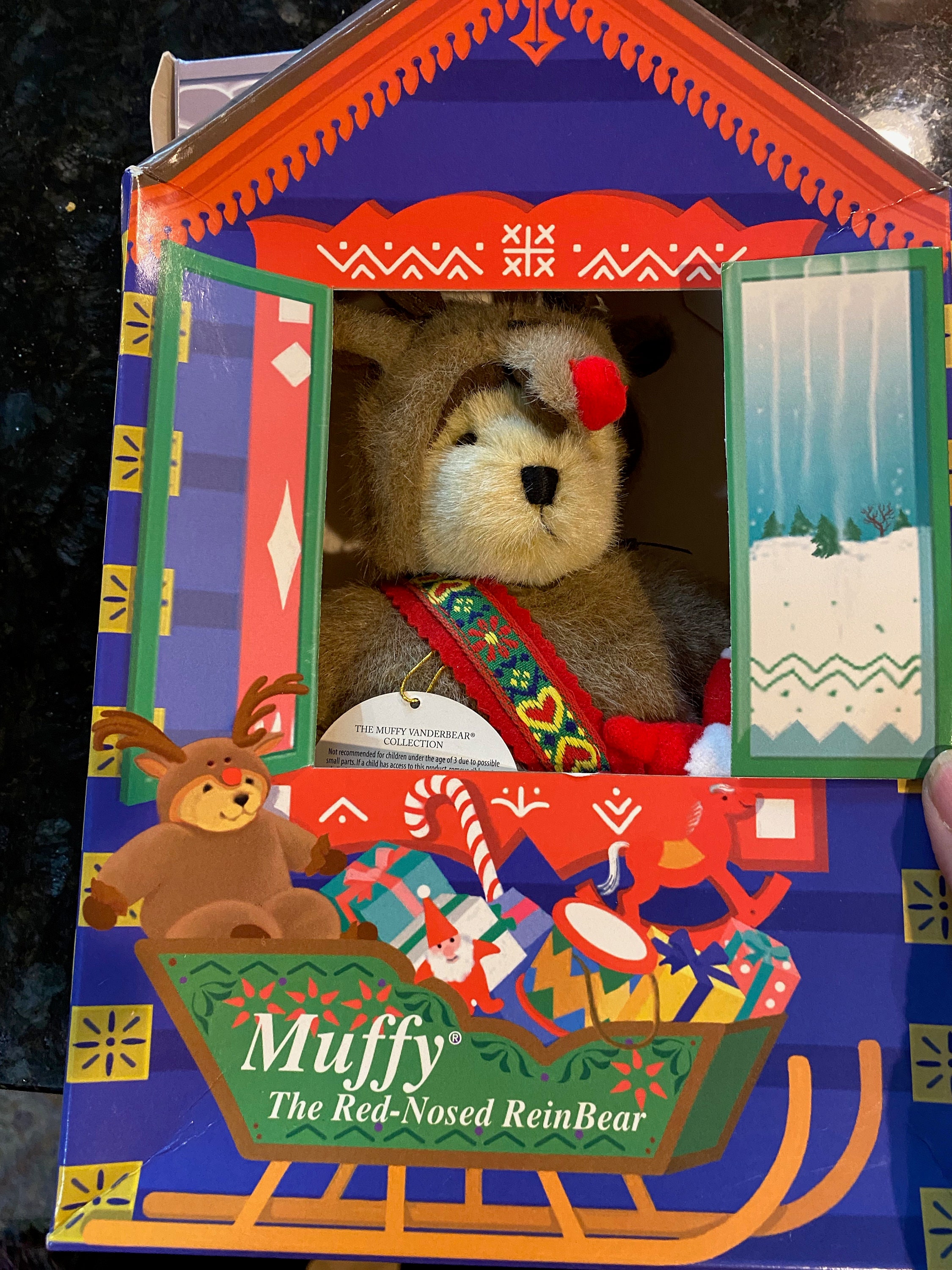 Muffy the Red Nosed Reinbear - 1996, Vanderbear Collection - Soft