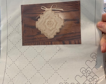 Astuccio per aghi Hardanger in lino - Ricamo bianco / Filo sfilato - Schema per ricamo Hardanger 1989 Sew Fun HD01