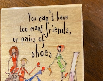 Stampability Friends and Shoes Rubber Stamp Block - paper crafting, print making, card making, great for kids- 11077 - 2007