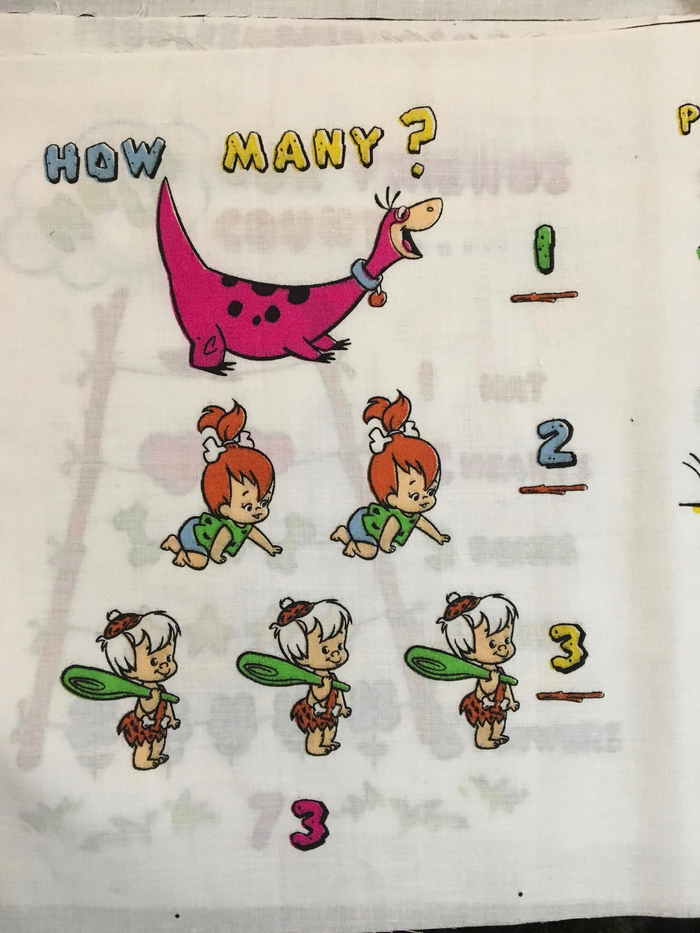 フリントストーン ベビー布製ブック 生地パネル 縫う用 8インチ x *10