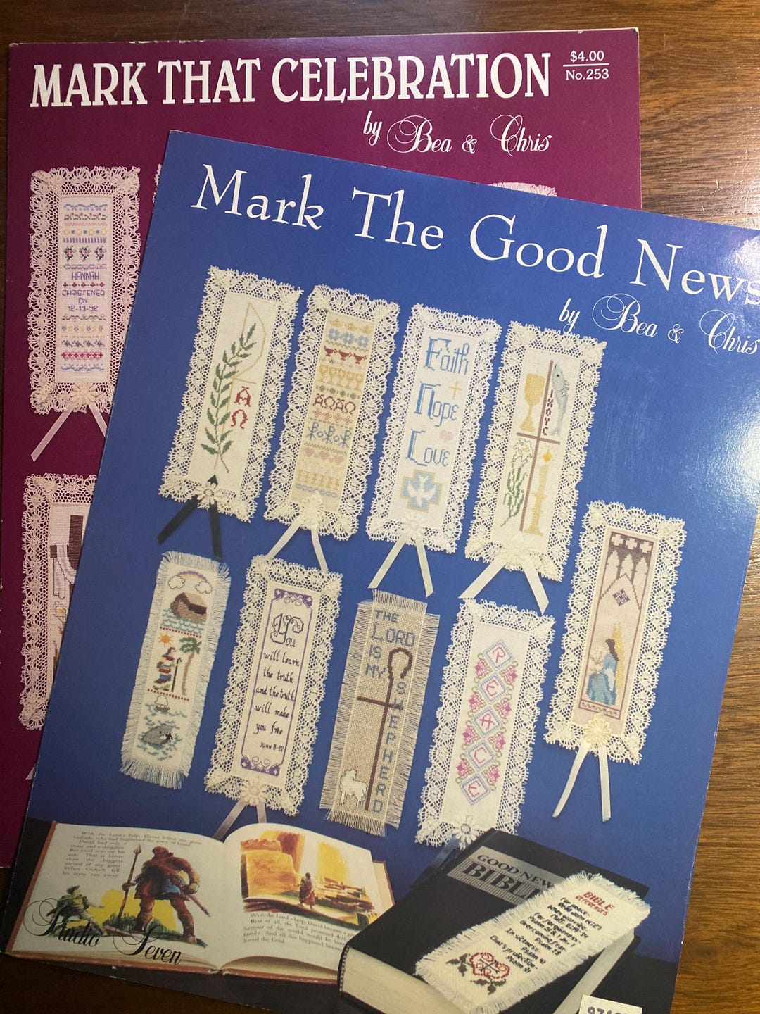 Inspirational Bookmarks Cross Stitch Chart - Bea & Chris 1990/92 Pick ...