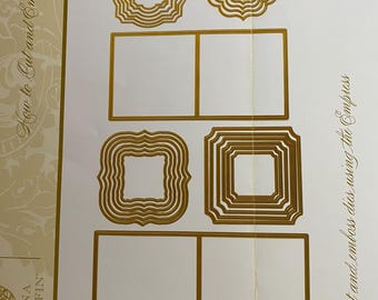 Fustelle con cornice concentrica All Square Compendium - Fustelle in metallo per lavori di carta, stampa, creazione di biglietti - Anna Griffin