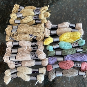 DMC Wool Tapestry / Needlepoint / Crewel Yarn - Choose Color -  8m - Yellow / Browns / Greens / Purple