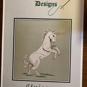 Unicorn - Fantasy Horses - Sarah May Designs -  1993 -  Embroidery Counted Thread Cross Stitch Designs -