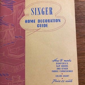 Singer Sewing Home Decoration Guide - Instructions, Diagrams - Techniques Make various styles  - 1940 / 1943 - windows covering etc