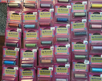 Kreinik #8 Braid Balger Fine - Pick Color 001 to 095 Metallics Specialty Embroidery thread Floss - Needlepoint Cross Stitch - Spool 10m