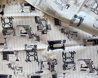 Sewing Machine  Fabric - 1993 -  36" x 44"