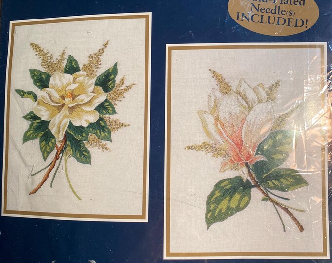 Ouvrage De Broderie (Crewel) Terminé - Kit Débutant Bucilla N°2652 'Birds & Flowers' - Occasion (à Encadrer)