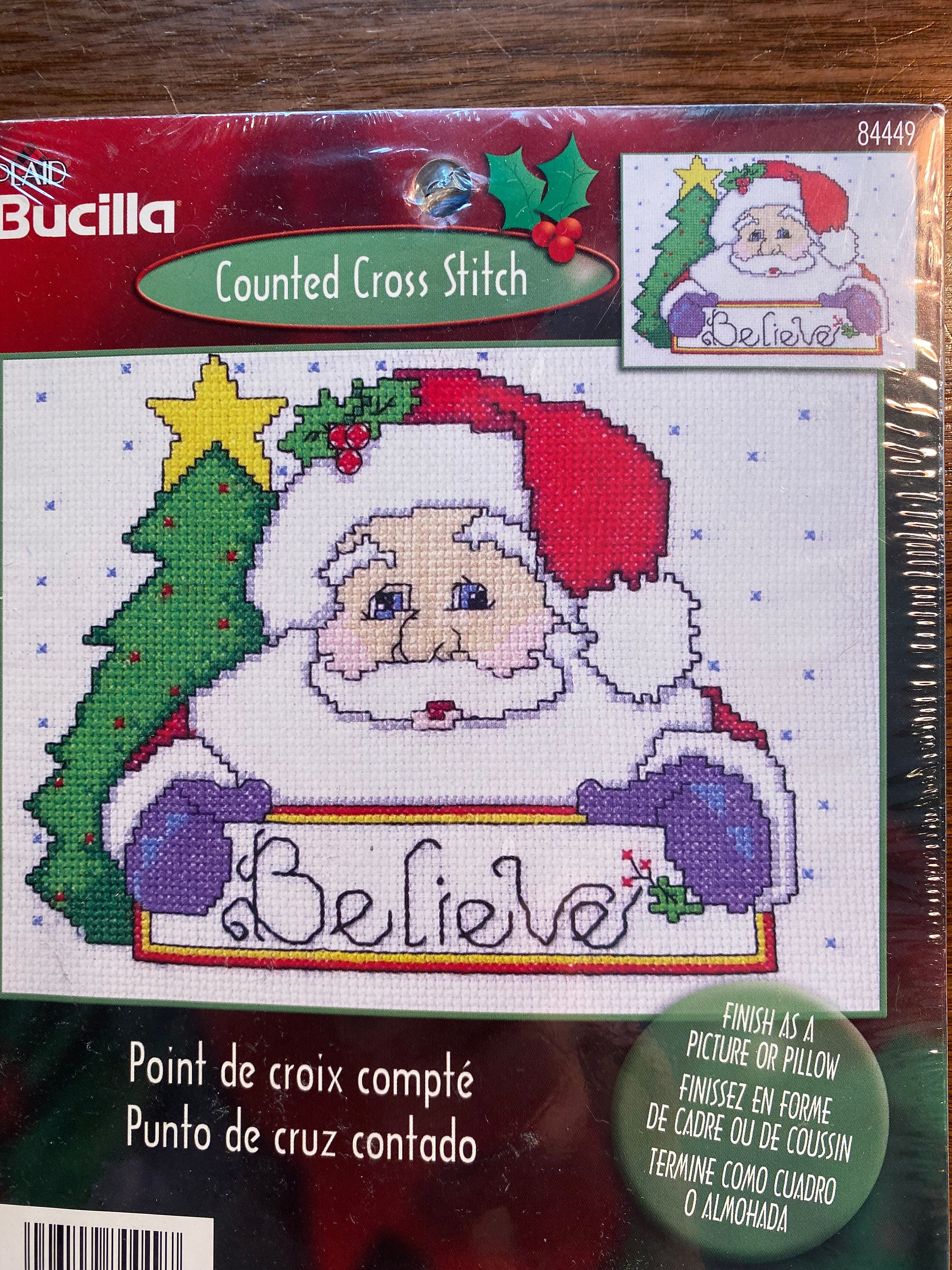 Kit Point De Croix Noel Kit De Broderie De Noël Pour Adultes Et Enfants Kit De Broderie D'arbre Kit Broderie Noel