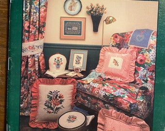 Just Cross Stitch Crafts Magazine September / October 1987 Embroidery - Tips / Patterns Designs Needlework - Flowers Butterflies Breadcloths