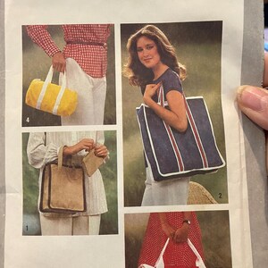 Conjunto de Bolsos / Totes / Sacs Simplicity 8874 Patrón para coser - 1978 - vintage - Bolsos