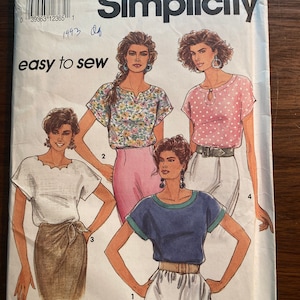 Misses / Women's Top / Pullover / Shirt Simplicity 7768 Pattern