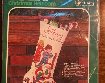 スポーツサンタ野球クリスマスストッキングニードルポイントキット