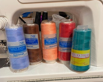 Machine / Serger Thread Spools - choose Color - Beechwood - 3000 yards each - Polyester