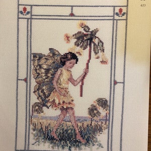 De Cowslip Fairy - Flower Fairies Spring - Getelde draad Cross Stitch Needlepoint Chart - Janet Powers - Cicely Mary Barker Illustrations