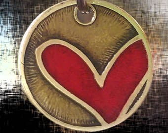 One Heart Pet ID tag