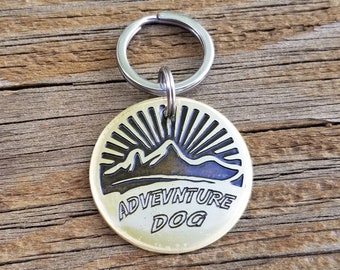 Dog Tag - Adventure Dog in Nickel Silver or Brass