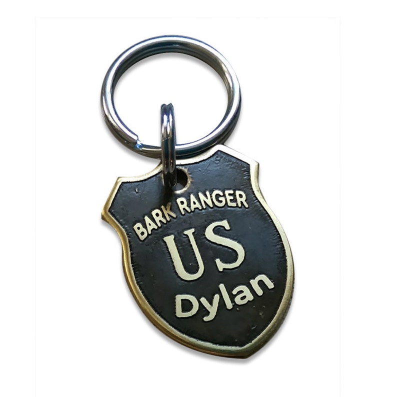 Personalized Dog ID Tag Bark Ranger Badge Dog Gift Puppy Etsy