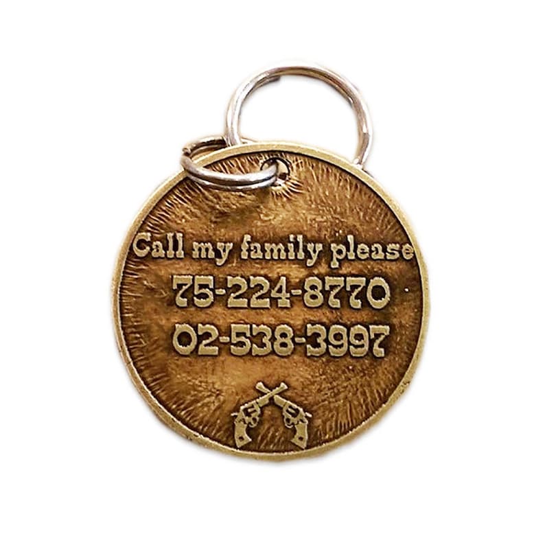 Personalized Dog ID Tag - Deputy Badge - Star - Brass - Handmade - Dog Gift image 6