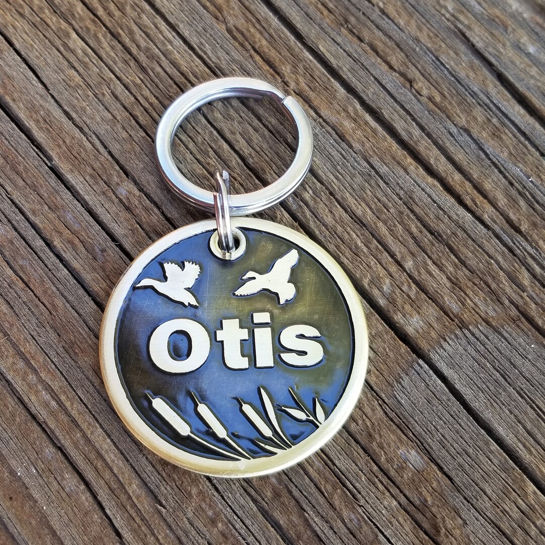 Hunting Dog ID Tag Personalized Hunting Dog Tag Ducks Handmade Etsy