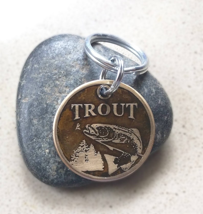 Fly Fishing Dog ID Tag Trout