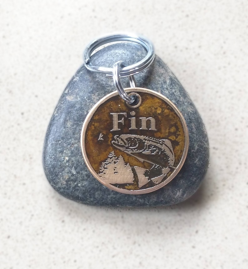Fly Fishing Dog ID Tag Trout