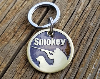Personalized Dog ID Tag - Duck Hunt - Handcrafted
