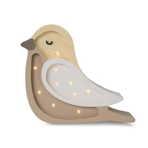 Wooden Mini Bird Night Light -nature- Inspired Baby Room | Handmade ...