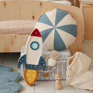 Wooden Rocket Night Light Space Lamp for Boys Rocket Lamp for Kids Room For Little  Space Theme Decor Space Adventure Decor for Kids Room