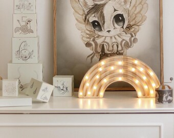 Wooden Rainbow Night Light Toodler Bedroom Lamp Montessori Baby Room Decor Montessori Rainbow Lamp Wooden Baby Lamp Nursery Room Decor