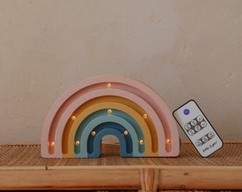 Wooden Rainbow Night Light Toodler Bedroom Lamp Montessori Baby Room Decor Pastel Rainbow Lamp  Baby Lamp Nursery Room Decor Pastel Room