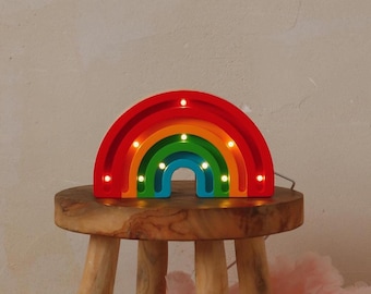 Wooden Rainbow Night Light Toodler Bedroom Lamp Montessori Baby Room Decor Pastel Rainbow Lamp  Baby Lamp Nursery Room Decor Pastel Room