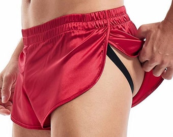 Men, Silk, Jock Strap, Shorts